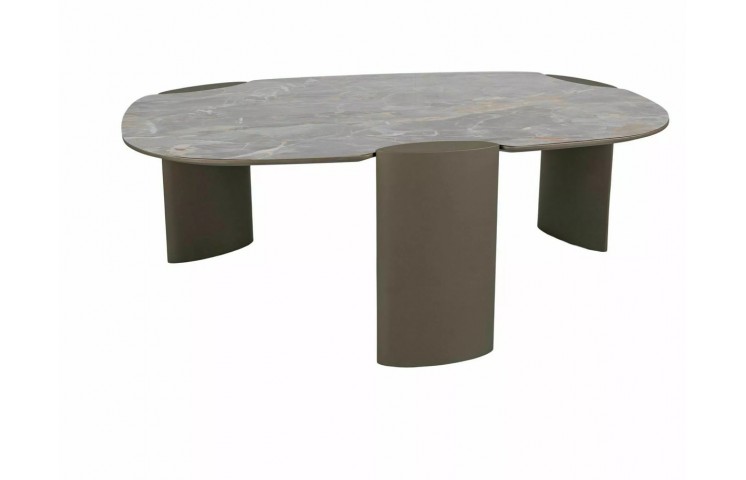 Журнальный столик ADORO A CERAMIC серый GRIGIO/медный 118*75