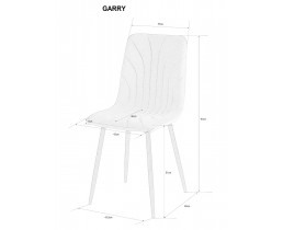Стул GARRY черный каркас/серый