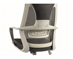 Крісло поворотне Q-095 чорне/сірий каркас