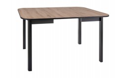 Стол DANTE II 90(130)*90 дуб артизан/черный мат