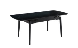Стол DUBLIN CERAMIC 120(180)*80 черный мат/черный каркас