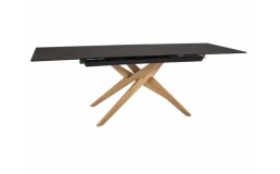 Стол LORETO CERAMIC 180(230)*90 коричневый OSSIDO BRUNO/дуб