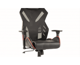 Крісло поворотне REVOLT чорне/червоне