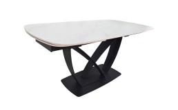 Стіл TYLER CERAMIC 160(240)*90 білий мат/чорний