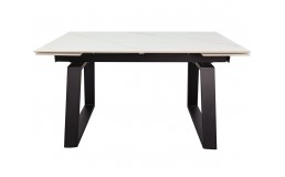 Стол BERNARD CERAMIC 140(200)*90 белый мат/черный