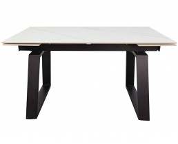 Стіл BERNARD CERAMIC 140(200)*90 білий мат/чорний