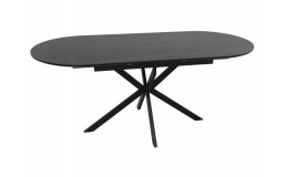 Стол GASTON CERAMIC 140(180)*80 серый/черный