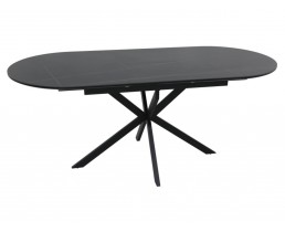 Стіл GASTON CERAMIC 140(180)*80 сірий/чорний