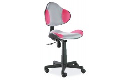 Крісло поворотне Q-G2 рожеве / сіре