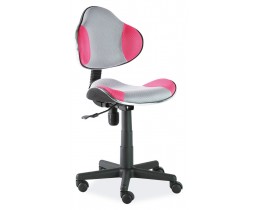 Крісло поворотне Q-G2 рожеве / сіре