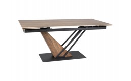 Стіл GENESIS LEGNO 160(220)*90 дуб/чорний/дуб