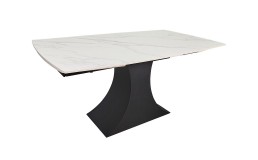 Стіл GILBERT CERAMIC 160(240)*90 білий мат/чорний