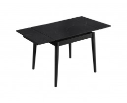 Стол AVENTO CERAMIC 80(130)*80 черный/черный