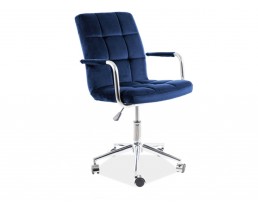 Крісло поворотне Q-022 VELVET синє BL.86