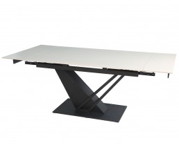 Стіл FERNANDO CERAMIC 140(200)*90 бежевий/чорний