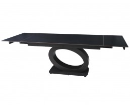 Стол OVIDIO CERAMIC 160(240)*90 черный мат/черный каркас