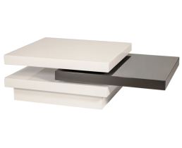 Журнальный столик TRISTA белый/серый лак 80X80X42