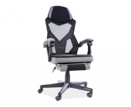 Крісло поворотне Q-939 чорне/сіре