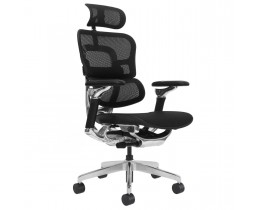 Кресло поворотное STALKER черная сетка/алюминий
