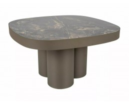 Журнальный столик STELLA B CERAMIC черный VULCANO/медный 75*75