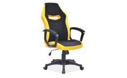Кресло поворотное CAMARO черное/желтое