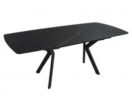 Стіл NOREEN CERAMIC 140(200)*80 чорний/чорний