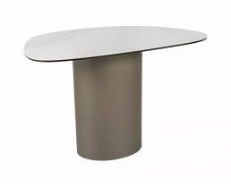 Журнальний столик BELLO B CERAMIC білий NATURE CLAUD/мідний 75*50