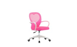 Кресло поворотное STACEY розовый/белый каркас