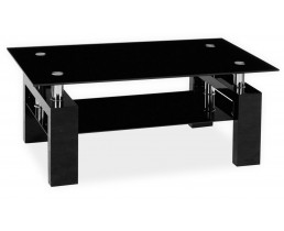 Журнальний столик LISA II чорний/чорний лак 110x60x55