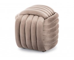 Пуф BRUNI VELVET темний беж TAP.251