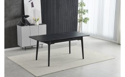 Стол BERLIN CERAMIC 111(140)*75 черный мат/черный каркас