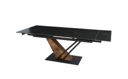Стол FERNANDO CERAMIC 160(220)*90 черный мат/старый дуб