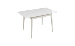 Стол TALLINN CERAMIC 90(120)*70 белый глянец/кашемир
