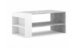 Журнальний столик ALMOND сірий (ефект бетону)/білий мат 100*55