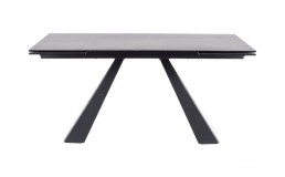 Стол SALVADORE CERAMIC II серый/черный мат 120(180)X80