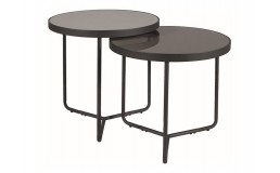 Журнальный столик PENELOPE серый+светло-серый/черный (комплект)