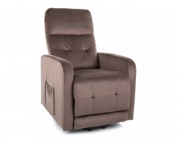 Крісло розкладне OTUS II VELVET (функція вертикалізація) капучино BL.38