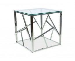 Журнальний столик ESCADA B прозорий/срібний 55X55