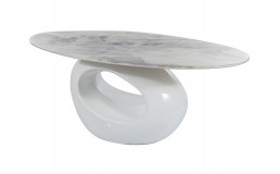 ETNA журнальный столик белый эффект мрамора/белый лак 110x60x43