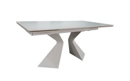 Стіл LAURA CERAMIC 160(240)*90 білий мат/білий