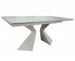 Стіл LAURA CERAMIC 160(240)*90 білий мат/білий