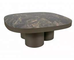 Журнальный столик STELLA A CERAMIC черный VULCANO/медный 100*100