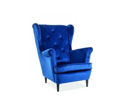 Крісло LADY VELVET синє/венге BL.86