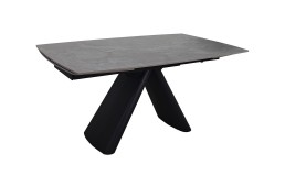 Стіл GREYSON CERAMIC 160(240)*90 сірий мат/чорний