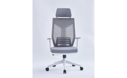 Крісло поворотне ICAR сіре/білий каркас