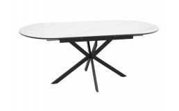 Стіл GASTON CERAMIC 140(180)*80 білий/чорний