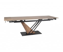 Стіл GENESIS LEGNO 180(240)*90 дуб/чорний/дуб