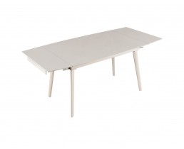 Стіл LORIAN CERAMIC 120(180)*80 білий/кашемір