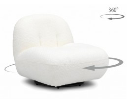 Крісло SISI тканина BARANEK білий TAP.204