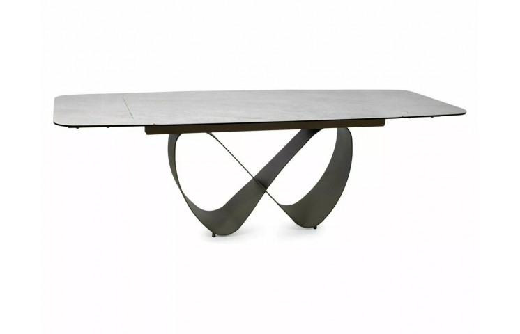 Стол INFINITY CERAMIC 160(240)*95 бежевый TAJ MAHAL/медный